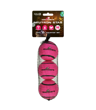 Dog Comets Dog Comets Tennisbal Met Pieper Neutron Star M Roze (3-pack)