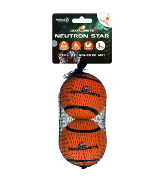 Dog Comets Dog Comets Tennisbal Met Pieper Neutron Star L Oranje (2-pack)