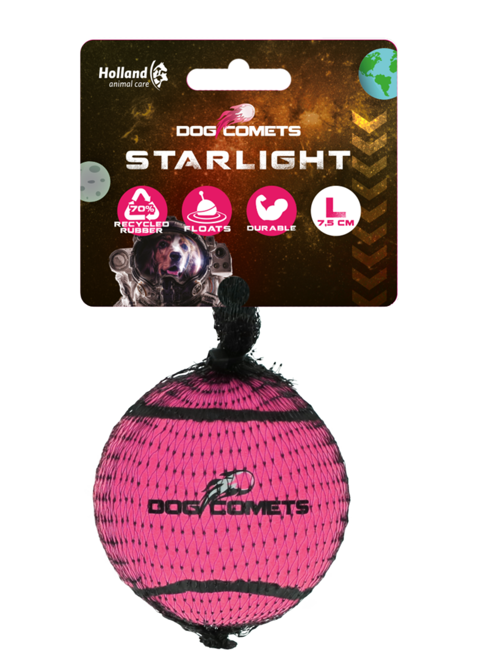Dog Comets Dog Comets Tennisbal Starlight L Roze