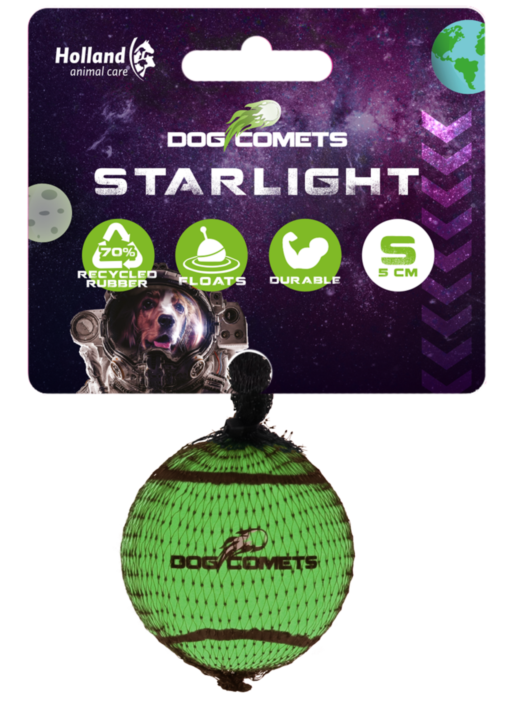 Dog Comets Dog Comets Tennisbal Starlight S Groen