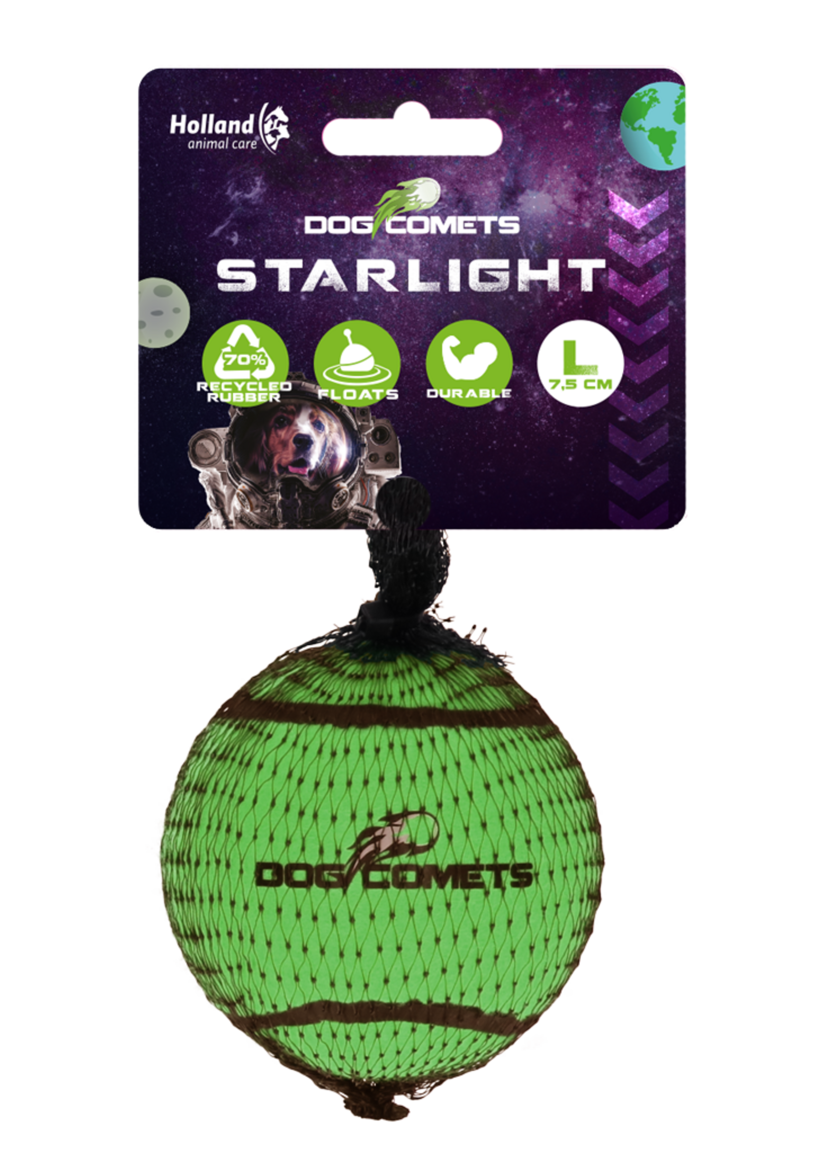 Dog Comets Dog Comets Tennisbal Starlight L Groen
