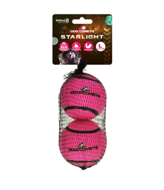 Dog Comets Dog Comets Tennisbal Starlight L Roze (2-pack)