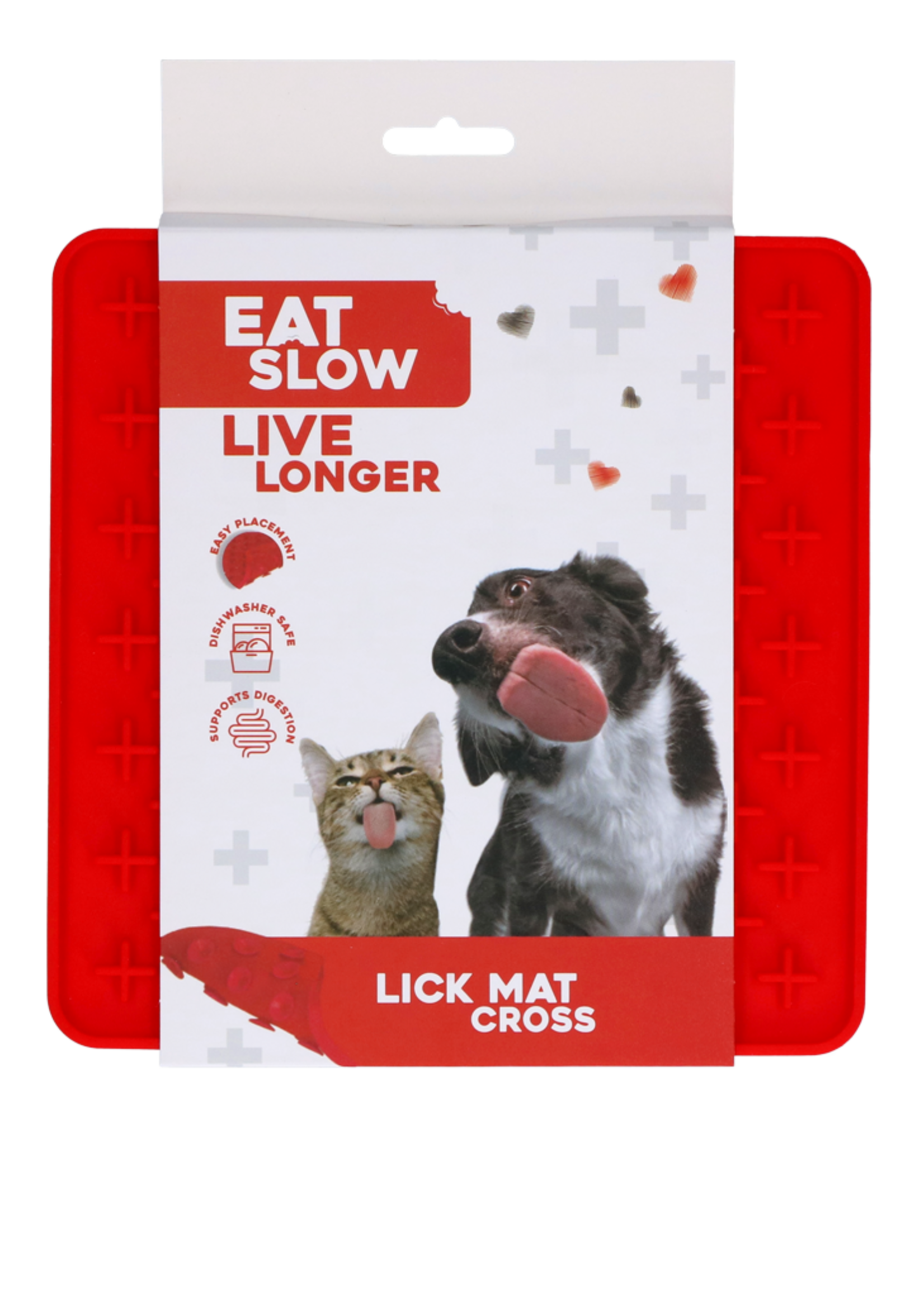 Eat Slow Live Longer Eat Slow Live Longer Lick Mat Cross Rood