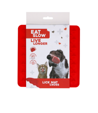 Eat Slow Live Longer Eat Slow Live Longer Lick Mat Cross Rood