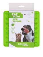 Eat Slow Live Longer Eat Slow Live Longer Lick Mat Cross Groen