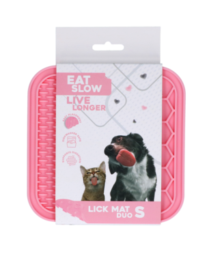 Eat Slow Live Longer Eat Slow Live Longer Lick Mat Duo S Roze