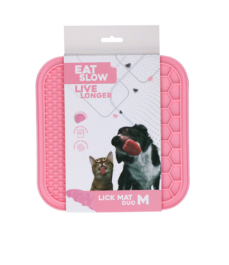Eat Slow Live Longer Eat Slow Live Longer Lick Mat Duo M Roze