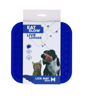 Eat Slow Live Longer Eat Slow Live Longer Lick Mat Duo M Blauw