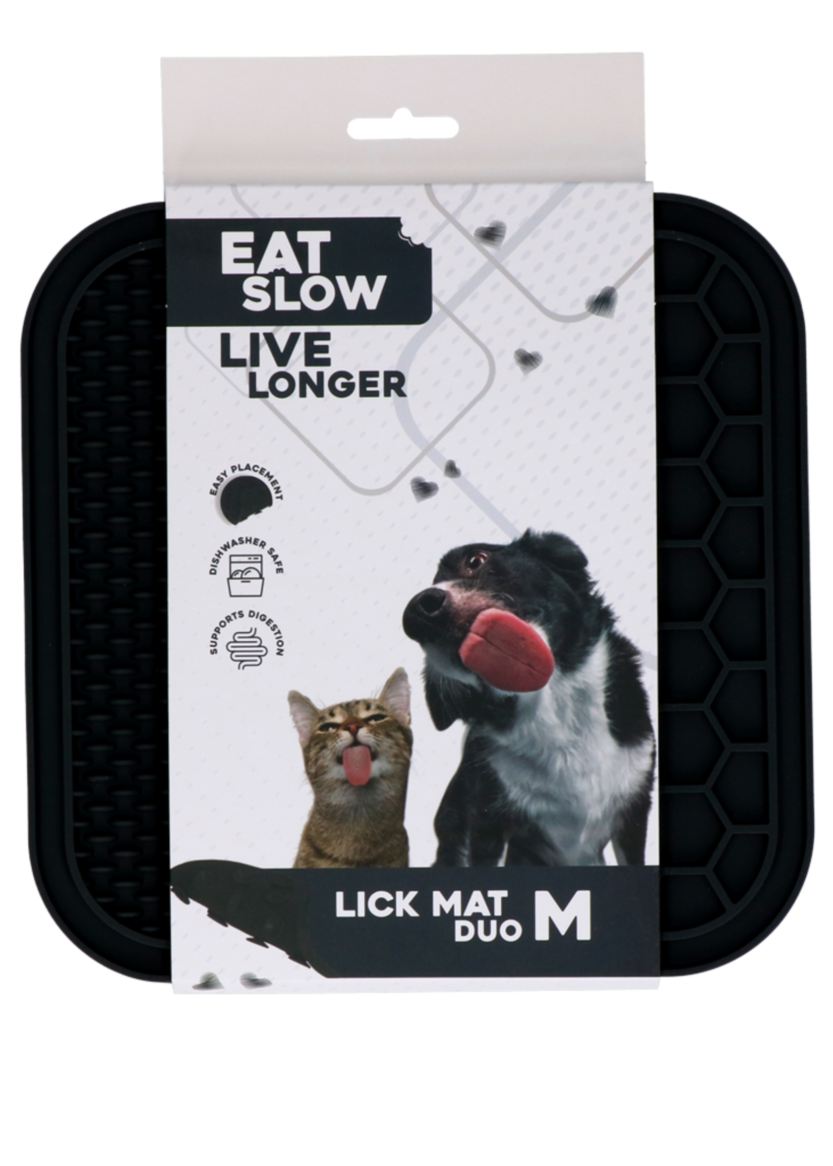 Eat Slow Live Longer Eat Slow Live Longer Lick Mat Duo M Grijs