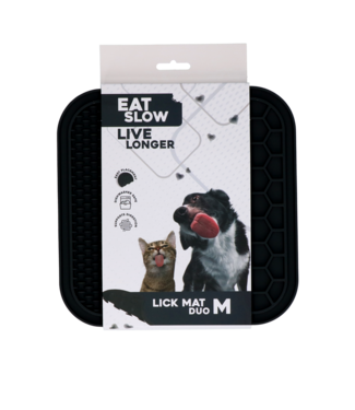 Eat Slow Live Longer Eat Slow Live Longer Lick Mat Duo M Grijs