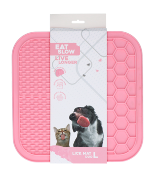 Eat Slow Live Longer Eat Slow Live Longer Lick Mat Duo L Roze