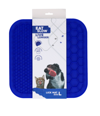 Eat Slow Live Longer Eat Slow Live Longer Lick Mat Duo L Blauw