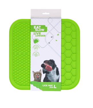 Eat Slow Live Longer Eat Slow Live Longer Lick Mat Duo L Groen