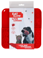 Eat Slow Live Longer Eat Slow Live Longer Lick Mat Dimensions Rectangle Rood
