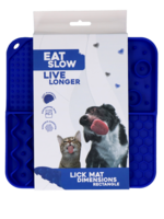 Eat Slow Live Longer Eat Slow Live Longer Lick Mat Dimensions Rectangle Blauw