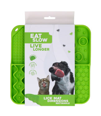 Eat Slow Live Longer Eat Slow Live Longer Lick Mat Dimensions Rectangle Groen