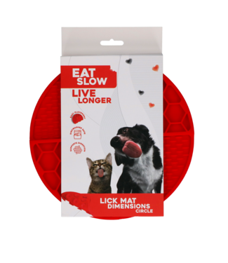 Eat Slow Live Longer Eat Slow Live Longer Lick Mat Dimensions Circle Rood