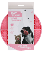 Eat Slow Live Longer Eat Slow Live Longer Lick Mat Dimensions Circle Roze