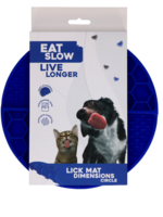 Eat Slow Live Longer Eat Slow Live Longer Lick Mat Dimensions Circle Blauw
