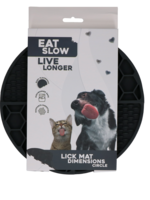 Eat Slow Live Longer Eat Slow Live Longer Lick Mat Dimensions Circle Grijs