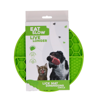 Eat Slow Live Longer Eat Slow Live Longer Lick Mat Dimensions Circle Groen
