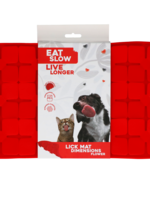 Eat Slow Live Longer Eat Slow Live Longer Lick Mat Dimensions Flower Rood