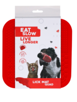 Eat Slow Live Longer Eat Slow Live Longer Lick Mat Quad Rood
