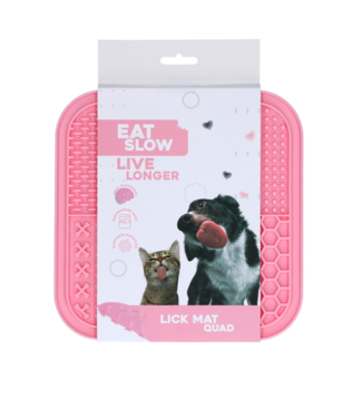 Eat Slow Live Longer Eat Slow Live Longer Lick Mat Quad Roze
