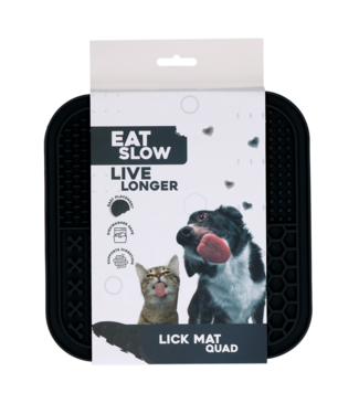 Eat Slow Live Longer Eat Slow Live Longer Lick Mat Quad Grijs