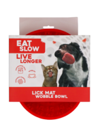 Eat Slow Live Longer Eat Slow Live Longer Lick Mat Wobble Bowl Rood