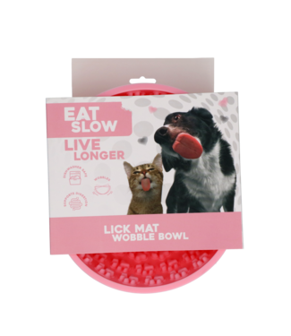 Eat Slow Live Longer Eat Slow Live Longer Lick Mat Wobble Bowl Roze