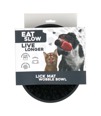 Eat Slow Live Longer Eat Slow Live Longer Lick Mat Wobble Bowl Grijs
