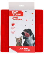 Eat Slow Live Longer Eat Slow Live Longer Lick Mat Bones Rood
