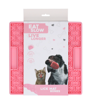 Eat Slow Live Longer Eat Slow Live Longer Lick Mat Bones Roze