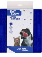 Eat Slow Live Longer Eat Slow Live Longer Lick Mat Bones Blauw