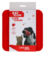 Eat Slow Live Longer Eat Slow Live Longer Lick Mat Wave Rood