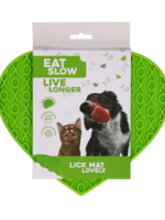 Eat Slow Live Longer Eat Slow Live Longer Lick Mat Lovely Heart Groen