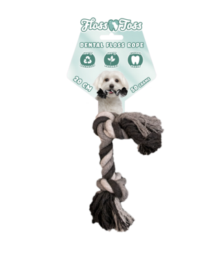Floss Toss Natural Dental Ropes Floss Toss Dental Rope 2 Knot - 20 cm