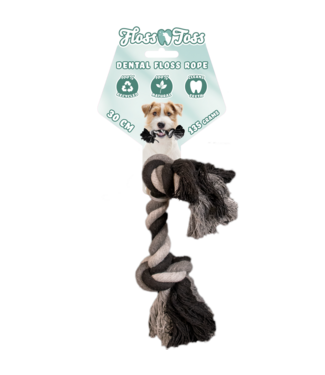 Floss Toss Natural Dental Ropes Floss Toss Dental Rope 2 Knot - 30 cm