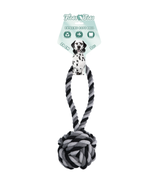 Floss Toss Natural Dental Ropes Floss Toss Dental Rope Exteme Tug and Ball - 60 cm