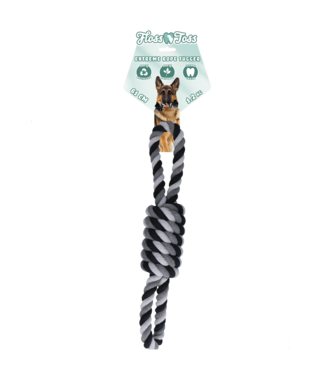 Floss Toss Natural Dental Ropes Floss Toss Dental Rope Exteme 8-Tugger - 61 cm