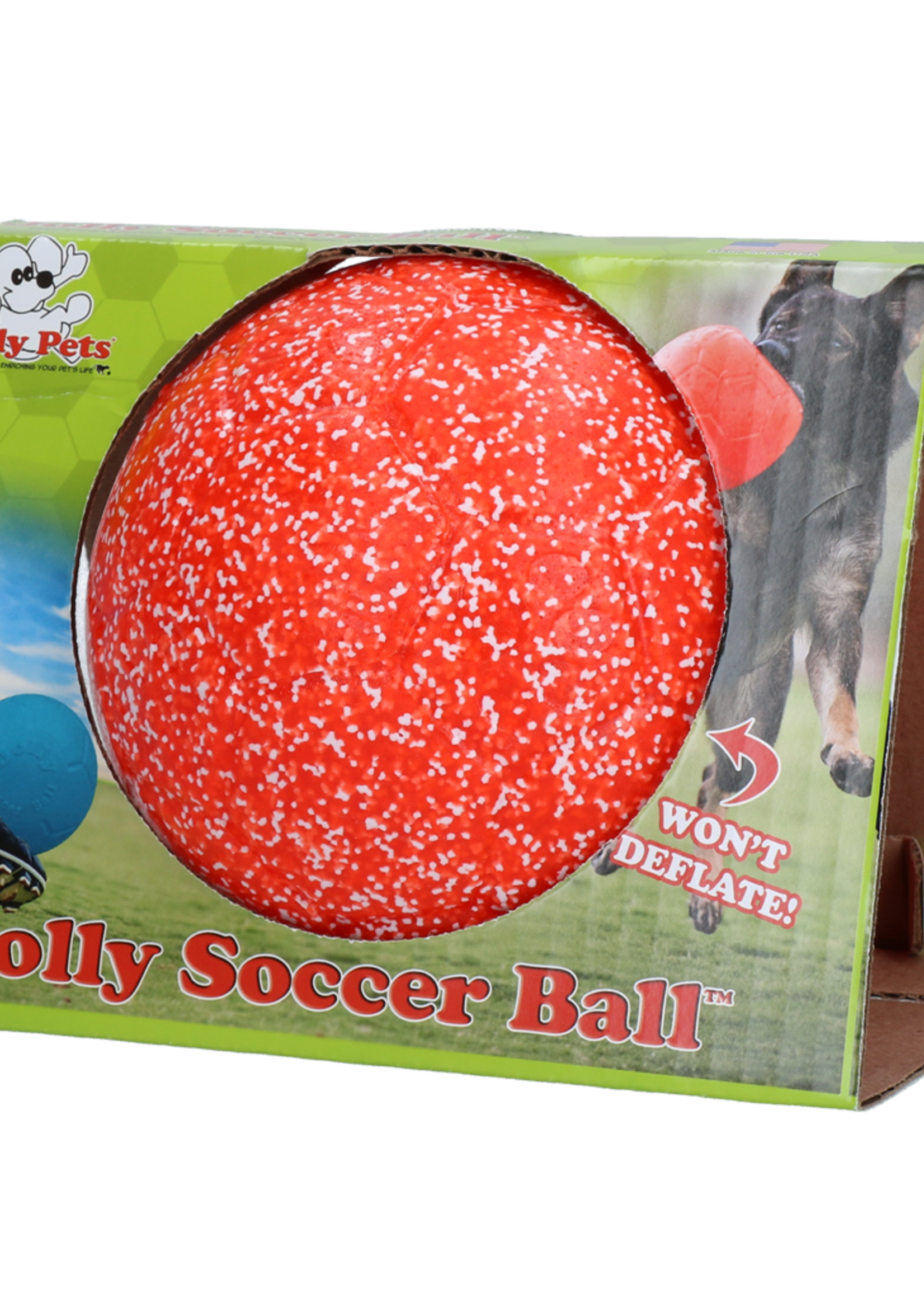 Jolly Pets Jolly Soccer Ball Oranje/Wit S (15 cm)
