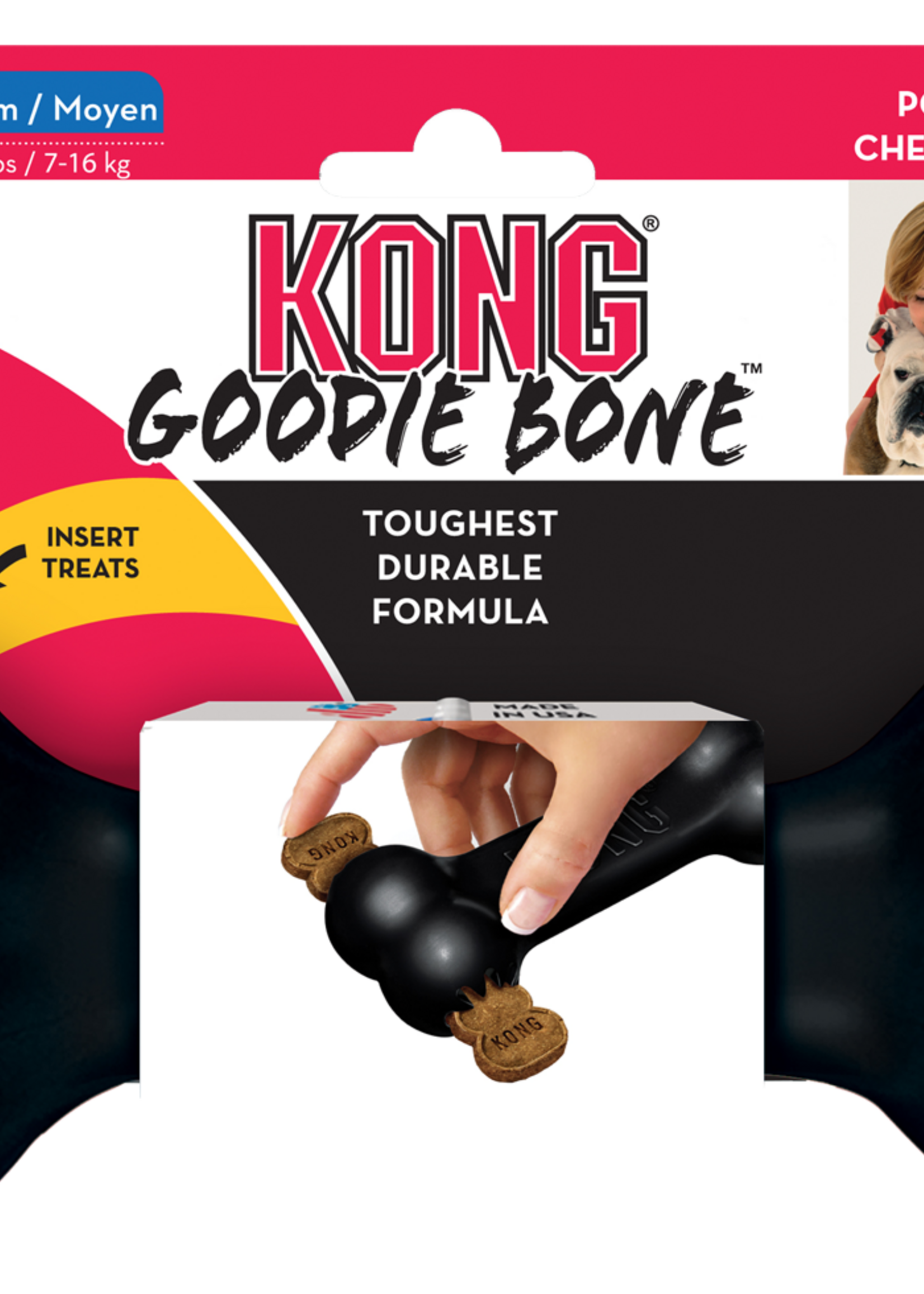 KONG KONG Goodie Bone Zwart M