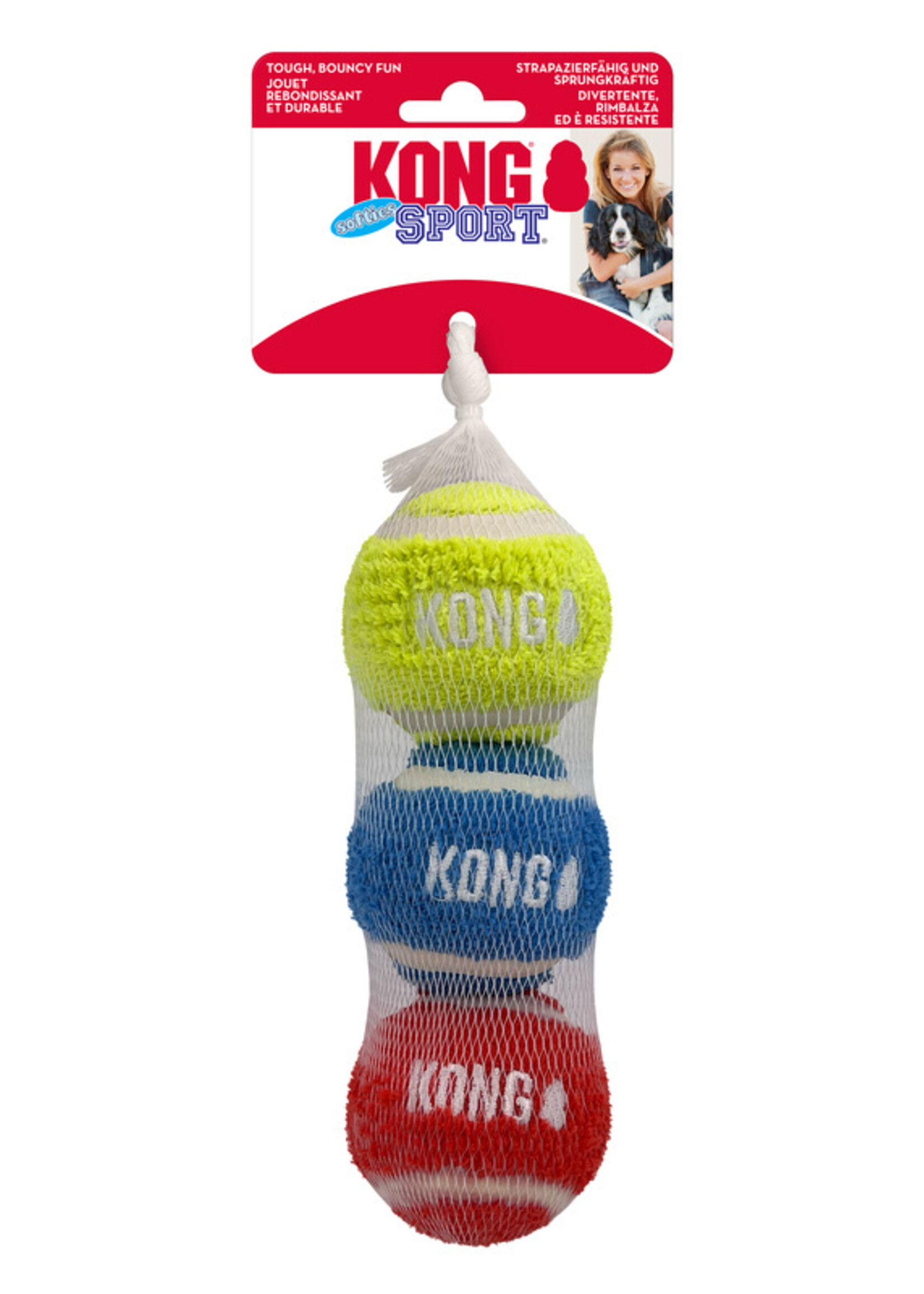 KONG KONG Sport Softies Ball Assorted M (3-pack)