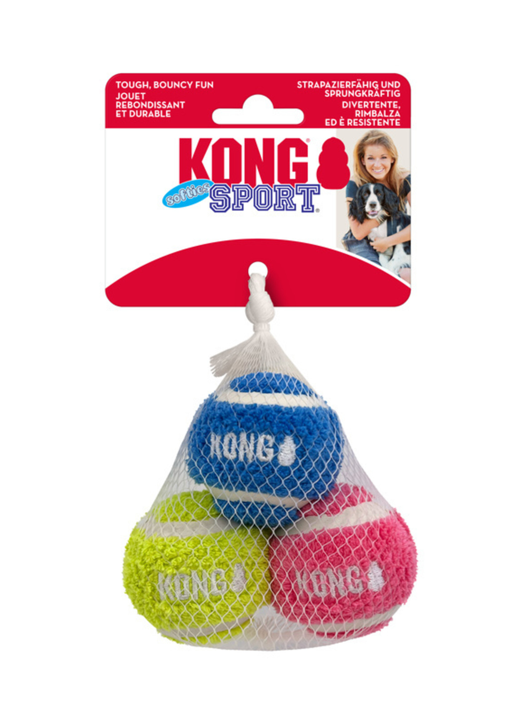 KONG KONG Sport Softies Ball Assorted S (3-pack)