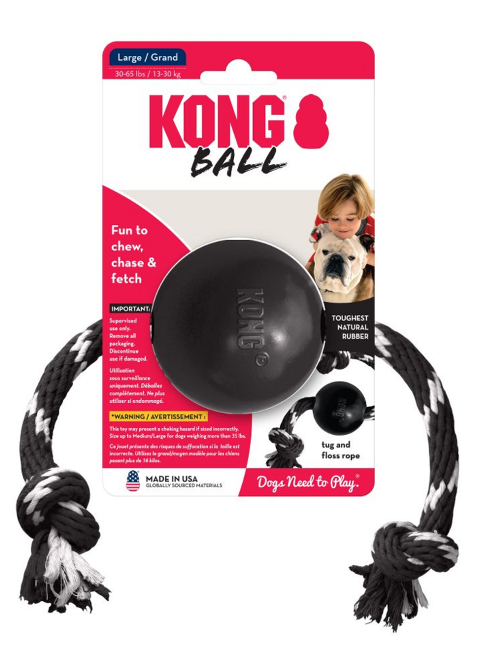 KONG KONG Extreme Ball met touw L