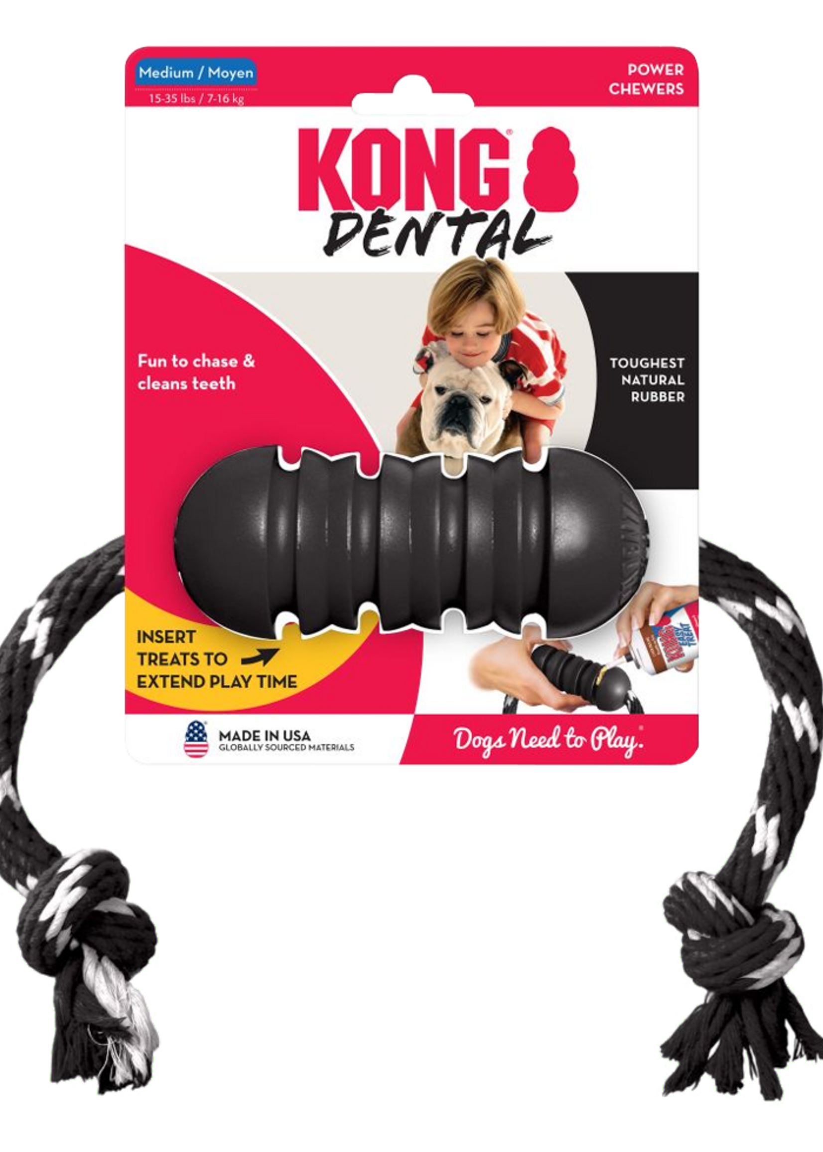 KONG KONG Extreme Dental met touw M