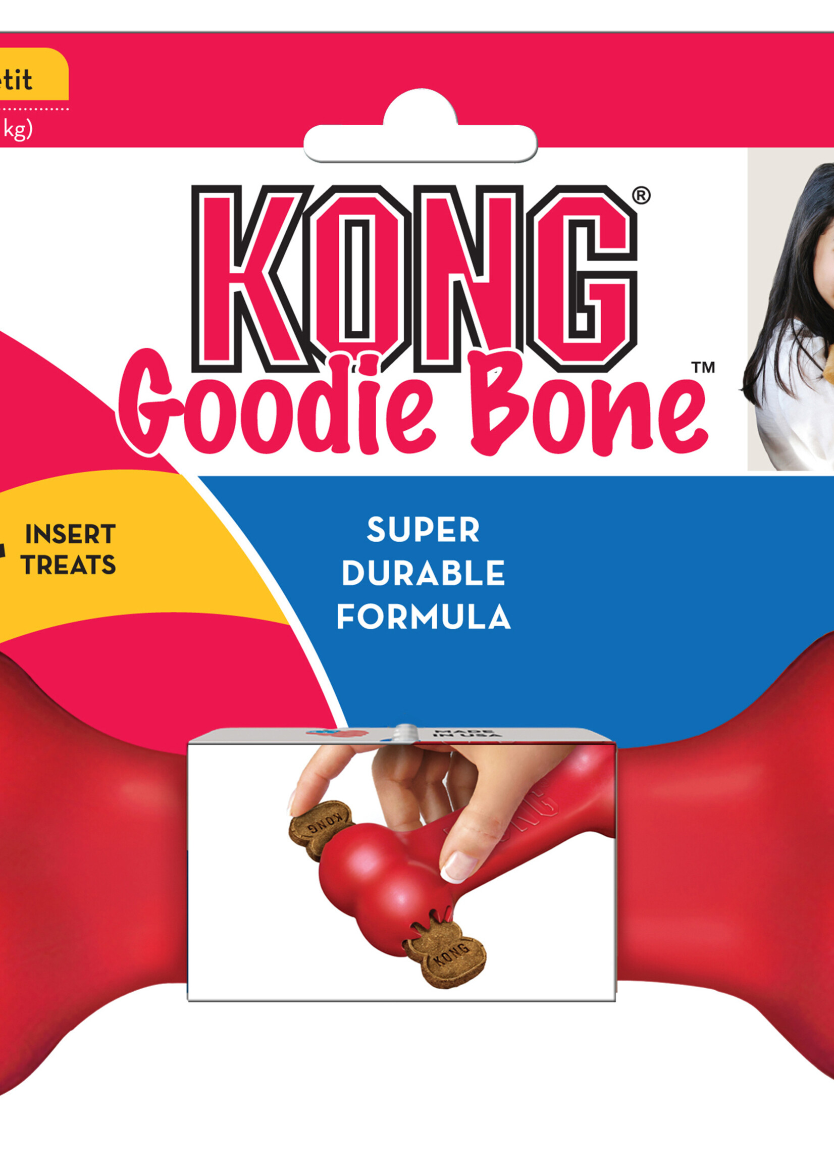 KONG KONG Goodie Bone Rood S