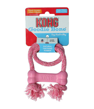 KONG KONG Puppy Goodie Bone met touw Assorti XS