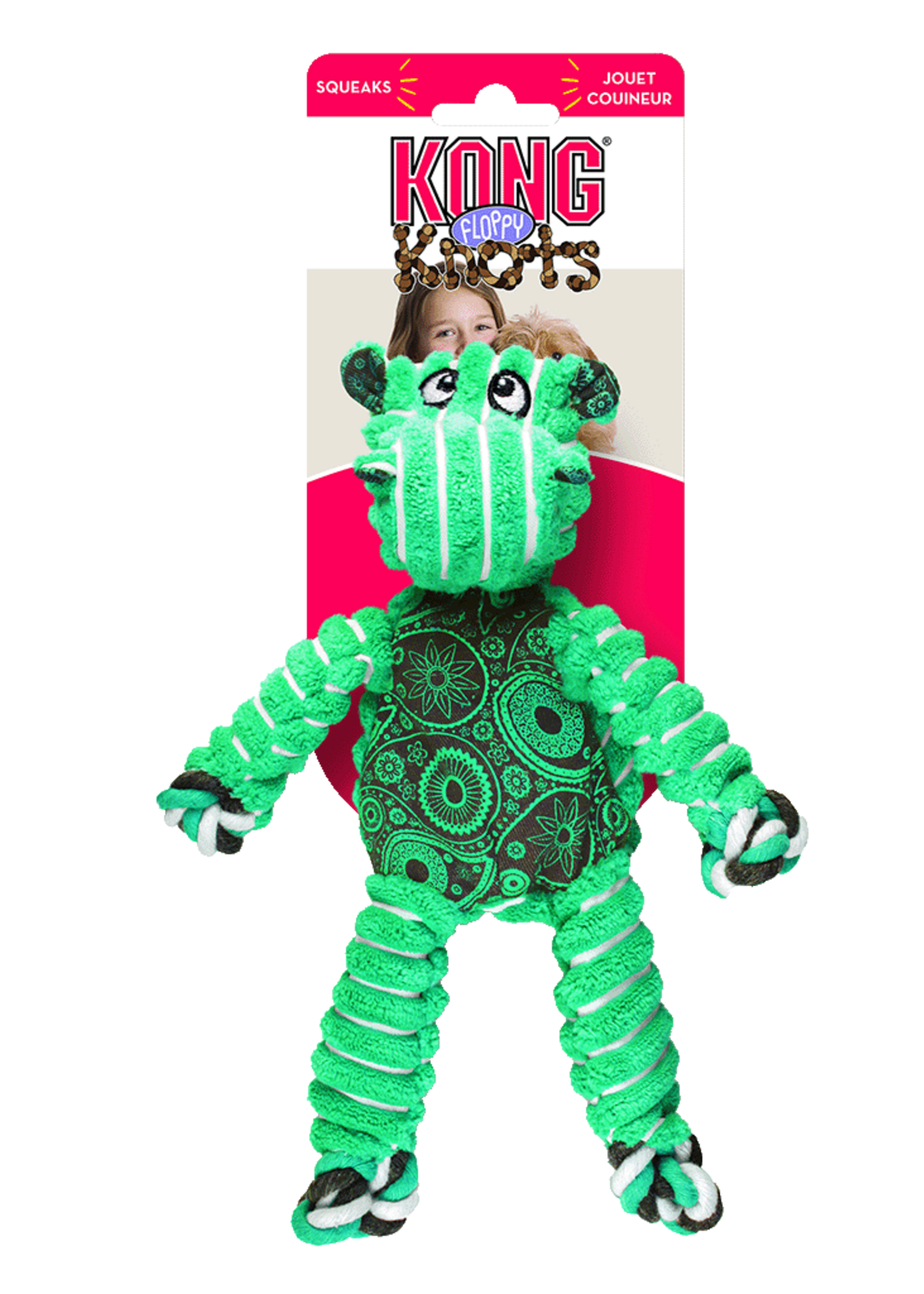 KONG KONG Floppy Knots Nijlpaard